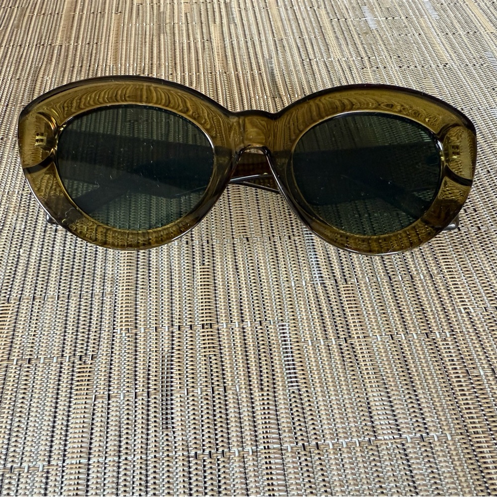 Olive sunglasses with grey lenses